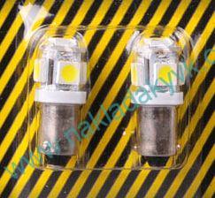 Žárovka LED 12V/ 4W BAY9 - bílá / 2ks