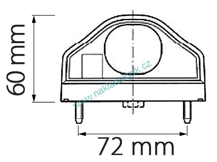 Osvětlení SPZ + poziční 12/24V červené - LED