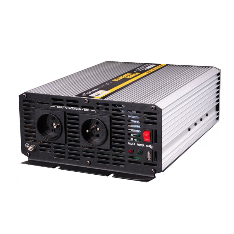 Měnič napětí 12V/230V 2000W + USB