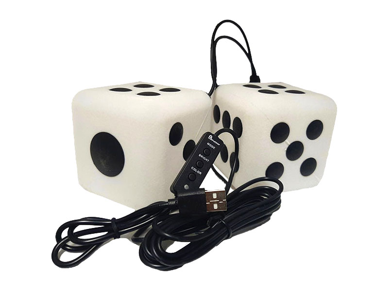 Dekorace LED RGB světelné kostky 2ks (8x8cm)