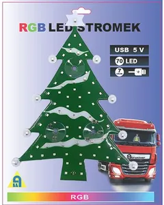 Dekorace LED RGB vánoční stromek - do USB