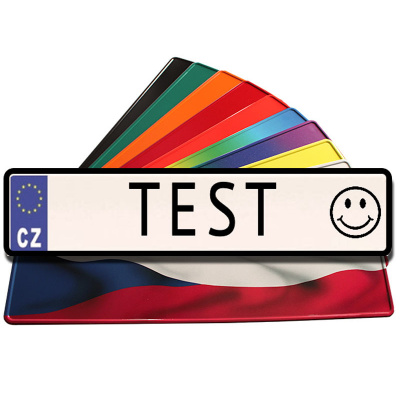 Cedulka SPZ plechová - lisovaná