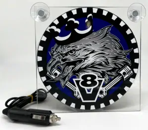 Světelný LED box 12/24V – Eagle king of the road - modrý