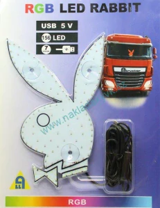 Dekorace LED RGB - zajíc + přísavky