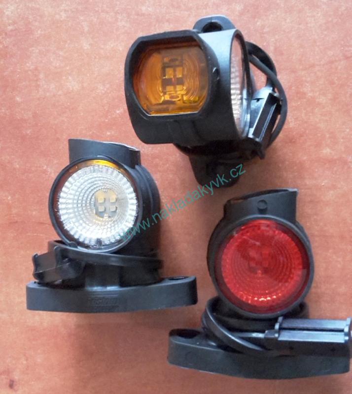 LED poziční světlo 12/24V s oranžovou - přisedlé