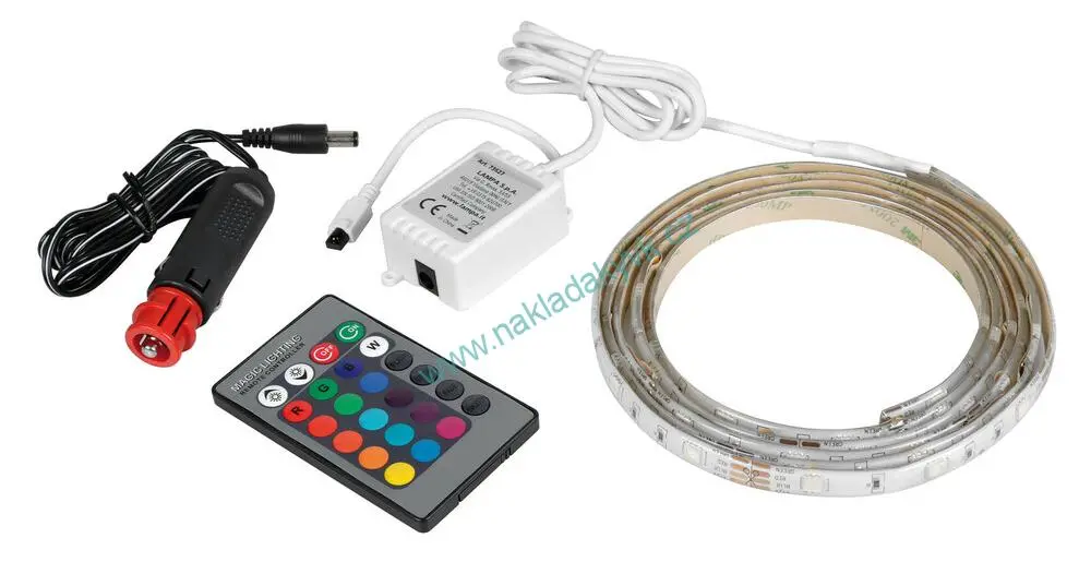 Pásek dekorační 60 LED/ 2m 12/24V - multi color