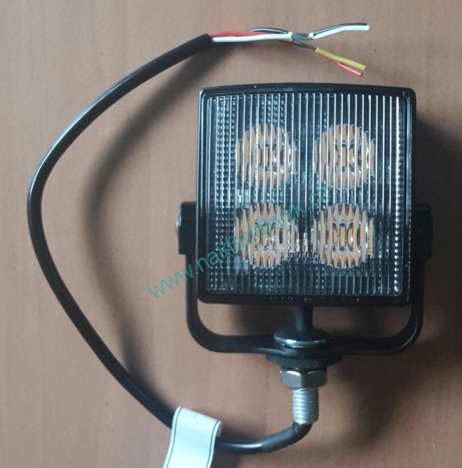 Světlo výstražné PREDÁTOR 70x70mm s držákem 4xLED 12/24V - oranž