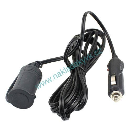 Prodlužovací kabel 5m do zapalovače 12/24V s koncovkami