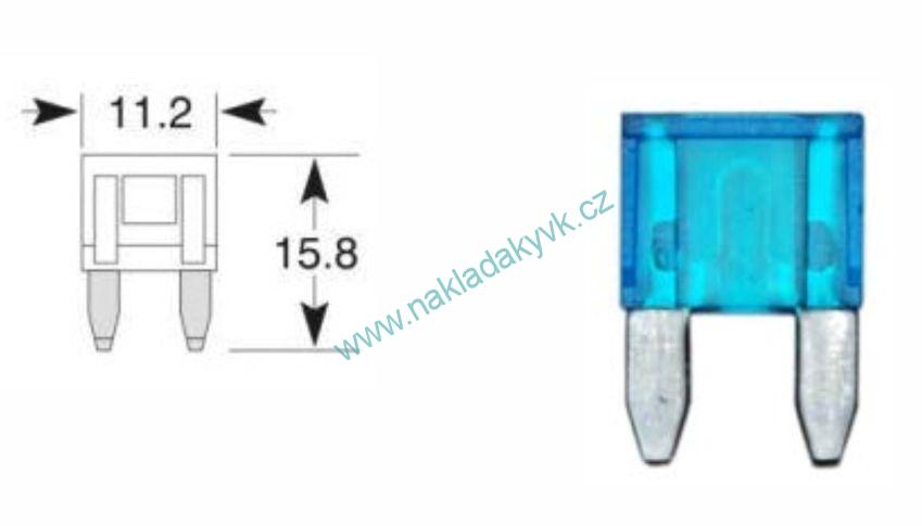 Pojistka plochá nožová MINI 12x16mm