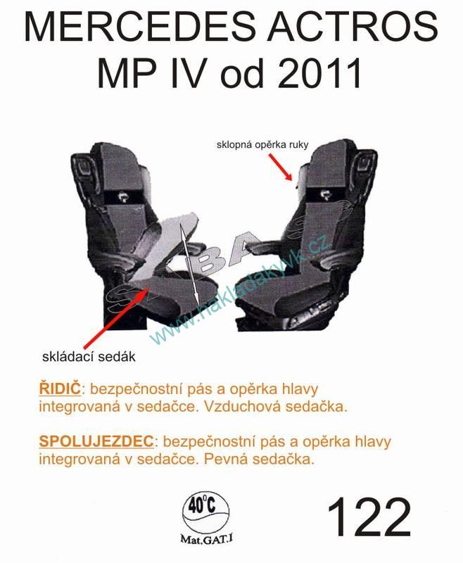 Potahy sedaček č.122 TRUCK MERCEDES Actros MP4 - koženka
