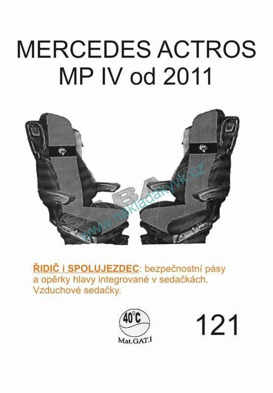 Potahy sedaček č.121 TRUCK MERCEDES Actros MP4 - koženka