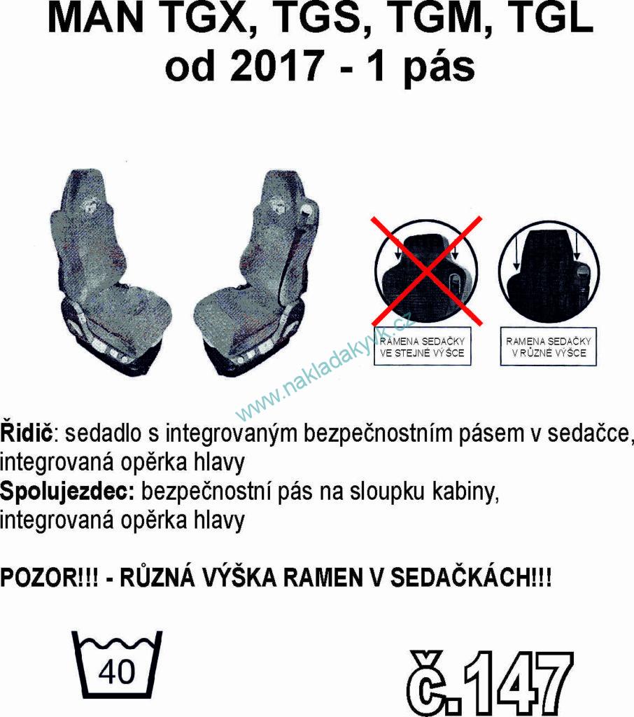 Potahy sedaček č.147 TRUCK MAN - koženka