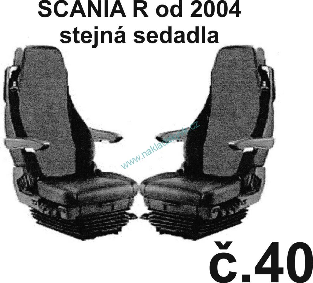 Potahy sedaček č.40 TRUCK SCANIA - koženka