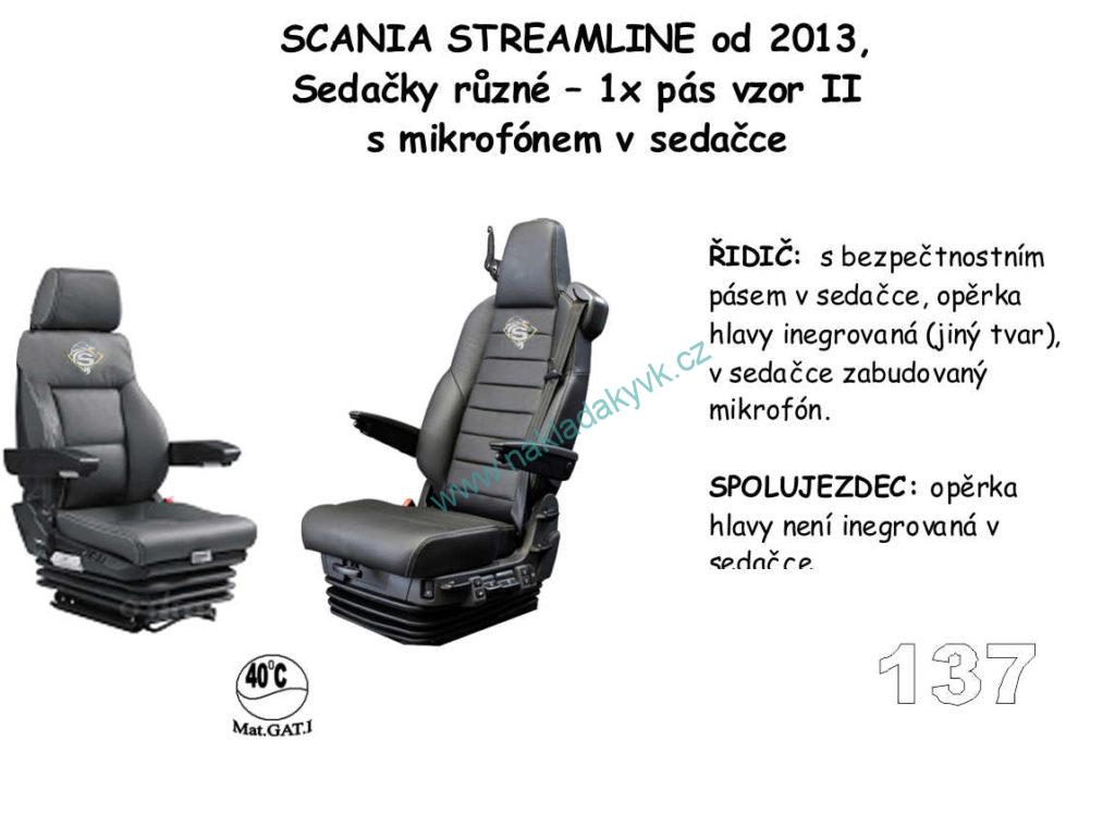 Potahy sedaček č.137 TRUCK SCANIA - koženka