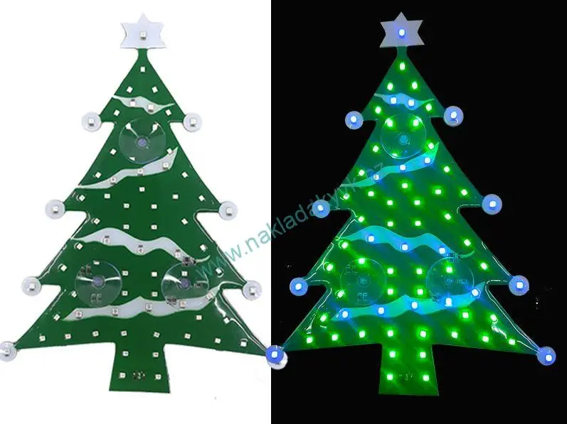 Dekorace LED RGB vánoční stromek - do USB