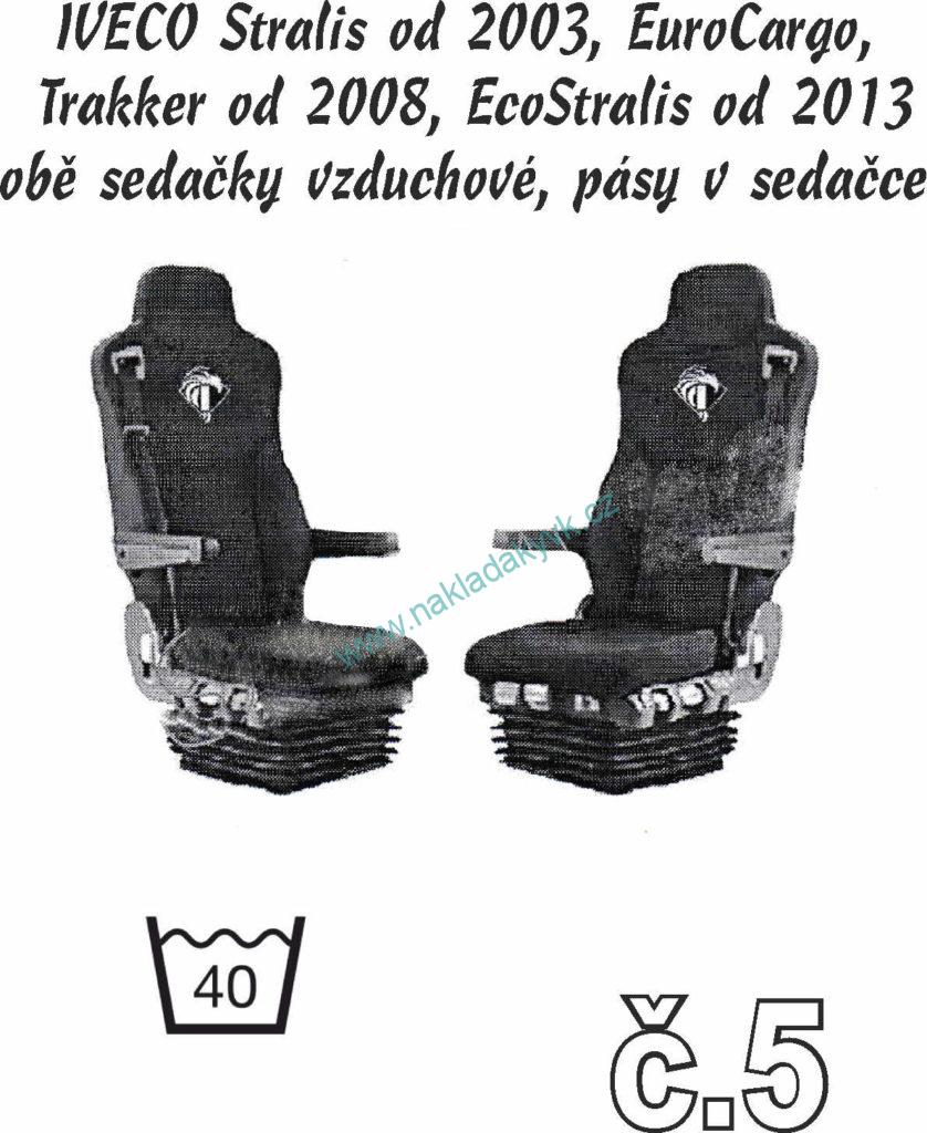 Potahy sedaček č.5 TRUCK IVECO - manšestr