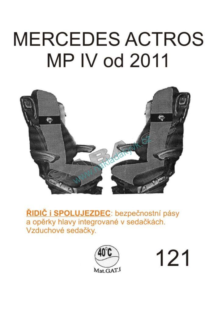 Potahy sedaček č.121 TRUCK MERCEDES Actros MP4, MP5 - manšestr