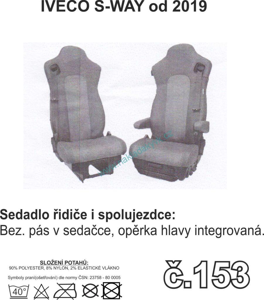 Potahy sedaček č.153 TRUCK IVECO - manšestr