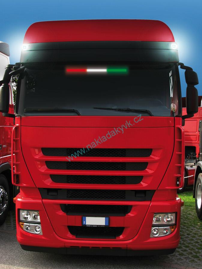 Světlo dekor 42LED 24V 60cm - zeleno/bílo/červené + přísavky