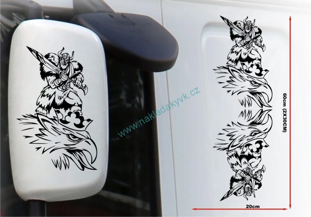 Nálepka na zrcátka - Válečník